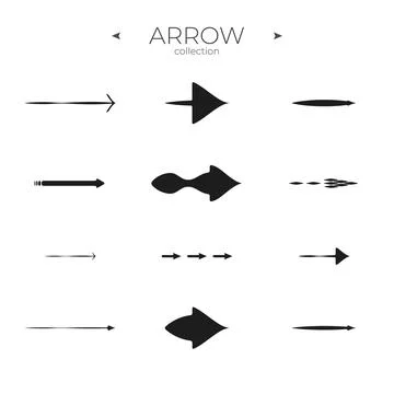 Line Arrow icon set. Smooth Arrow icons set. Modern vector symbols. To use in Stock Illustration