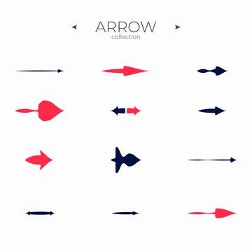 Line Arrow icon set. Universal Arrow icon. Arrow basic UI elements. To use in Stock Illustration