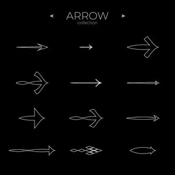 Line Arrow icon set. Universal Arrow icon. Arrow basic UI elements. Simple 스톡 일러스트