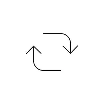 Line Arrow icon. Vector illustration, flat design Stock Illustration