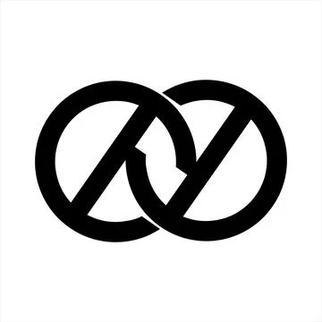 Line art AA, ANA initials geometric company logo Stock Illustration