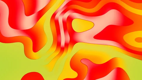 Line art abstract digital loop animation Colored Wave flow design element 4K UHD Stock Footage 128963977