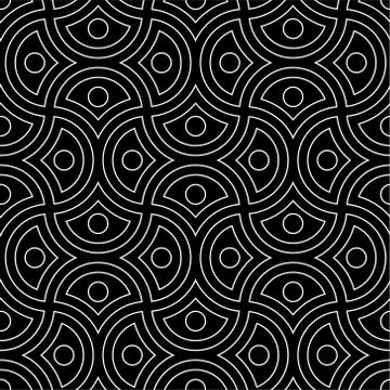 Line art arabic seamless pattern. 스톡 일러스트