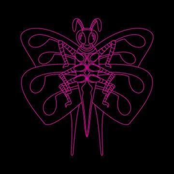 Line art butterfly Stock Illustration
