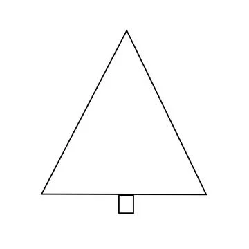 Line art of Christmas tree. Vector illustration. Stock Illustration
