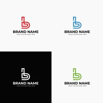 Line art Creative Initial Letter B Business logo Design Template Vector Illus Stock Illustration