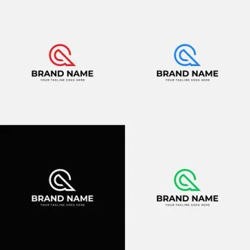 Line Art Creative Modern Abstract Initial Letter Q logo design vector templat Stock Illustration