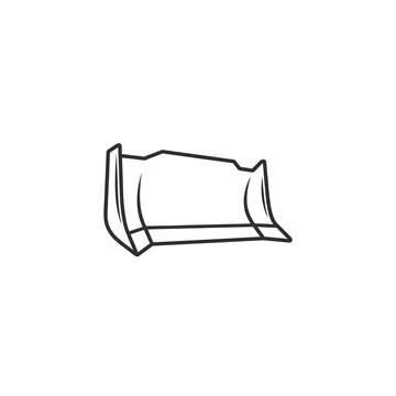 Line art drawing of a metal structure component イラスト素材