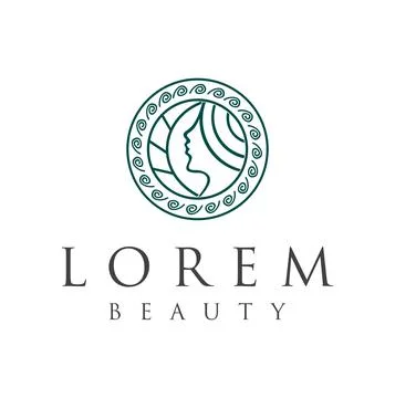 Line Art Face Logo Simple Modern. Simple Beauty cosmetic logo Design template ic Stock Illustration