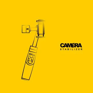 Line art of Gimbal stabilizer vector illustration Stock Illustration