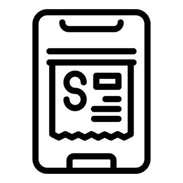Line art icon of a clipboard with document Illustrazione stock