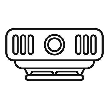 Line art icon of dash camera 스톡 일러스트