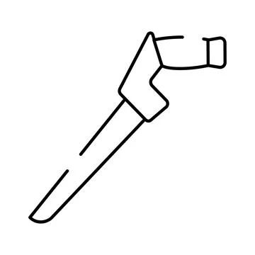 Line art icon of an electric leaf blower Stock Illustration
