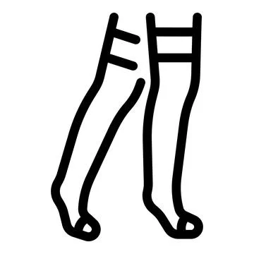 Line art illustration of compression socks Stock Illustration