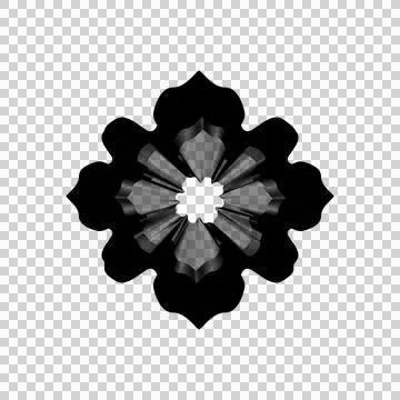 Line art islamic shape element graphic Illustrazione stock