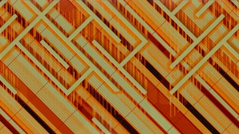 Line art labyrinth of multicolored lines for decoration design 3d render 4K UHD 스톡 동영상 132885753