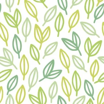 Line art leaf pattern. Stock Illustration