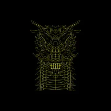 Line art logo, dragon fire Stock Illustration