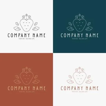 Line art minimal multipurpose logo template retro Stock Illustration