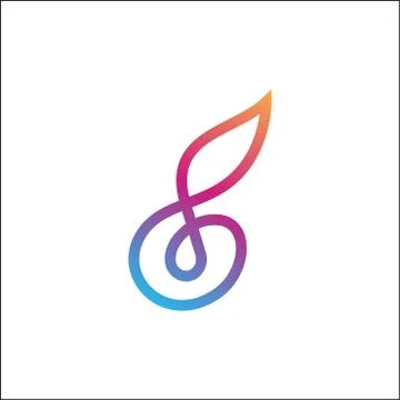 Line art Music Creative Initial Letter B Business logo Design Template Vector Stock Illustration