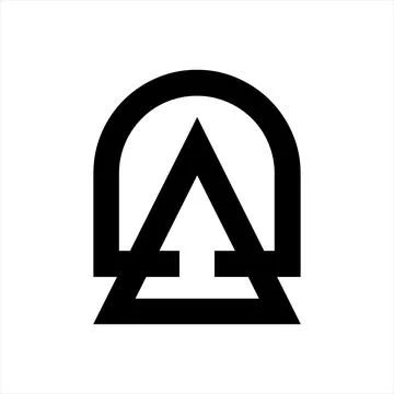 Line art AN, NA initials simple geometric company logo Illustrazione stock