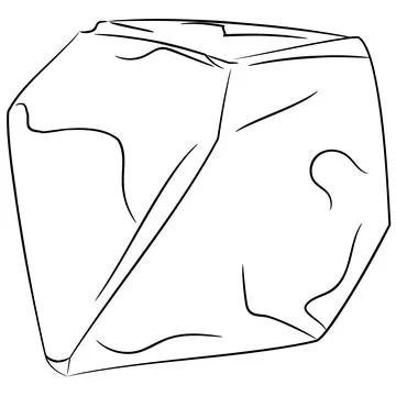 Line art of natural ruby without cut. Illustrazione stock