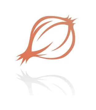 Line art onion Stock Illustration