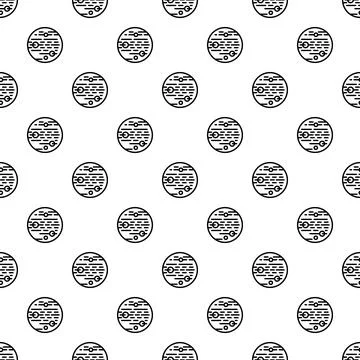 Line art planet seamless pattern for astronomy concept 스톡 일러스트