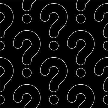 Line art question marks seamless pattern. イラスト素材