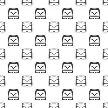 Line art repeating stamp tool seamless pattern Stock Illustration