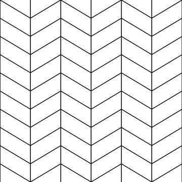 Line Art Seamless Chevron Pattern Vector Stock Illustration