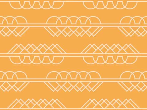 Line art seamless pattern in classic style. Vintage geometric linear style... Stock Illustration