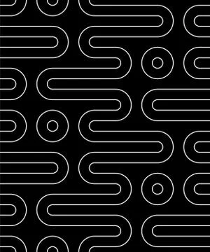 Line art seamless pattern. Stock Illustration