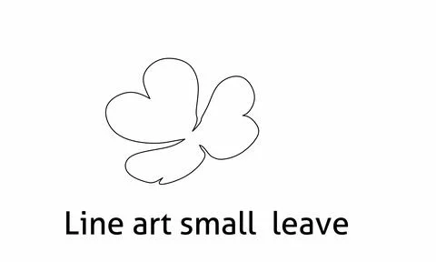 Line art small leave Stock Illustration