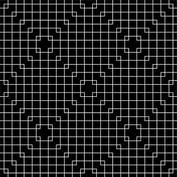 Line art squeras grid seamless pattern. Illustrazione stock