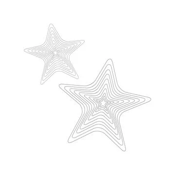 Line art star design. Stock Illustration