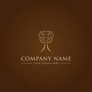 Line art tree Stock Illustration