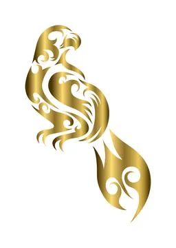 Line art vector of eagle Stock-Illustration