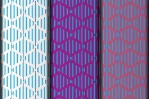 Line art vector eps seamless pattern design template. Stock Illustration