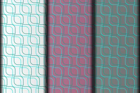 Line art vector eps seamless pattern design template. Stock Illustration