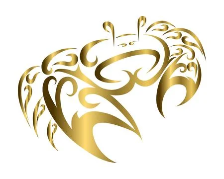 Line art vector logo of Fiddler crabs Stock Illustration