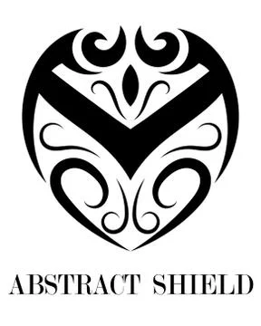 Line art vector of a shield eps 10 Stock Illustration