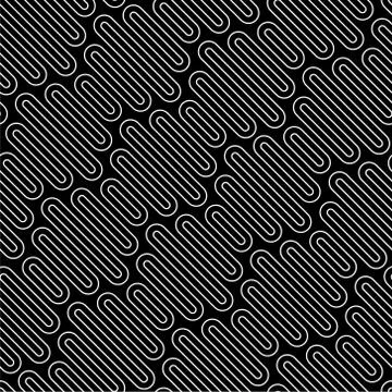 Line art wavy seamless pattern. Stock Illustration