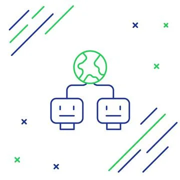 Line Artificial intelligence icon isolated on white background. Machine learning Stock Illustration