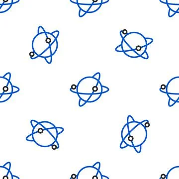 Line Artificial satellites orbiting the planet Earth in outer space icon isol Stock Illustration