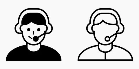 On line assistant consultant. Adviser. Advisor. Stock Illustration