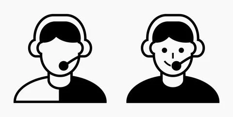 On line assistant consultant. Adviser. Advisor. Stock Illustration