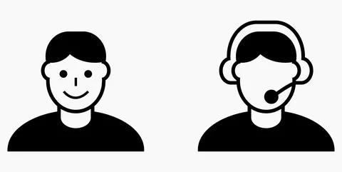 On line assistant consultant. Adviser. Advisor. Stock Illustration