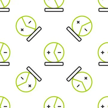 Line Atom icon isolated seamless pattern on white background. Symbol of science イラスト素材