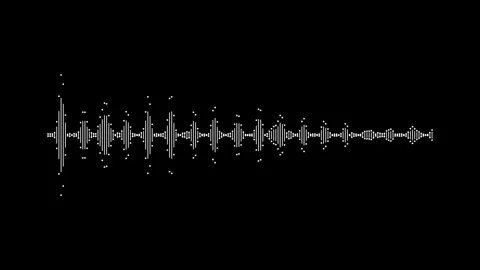 Line audio wave visualization. Animated sound  spectrum. Music sound wave a.. Stock-Footage 346164294